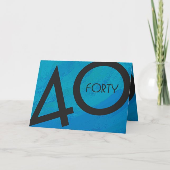 Carte Bleu 40 Décennie Anniversaire (Devant)