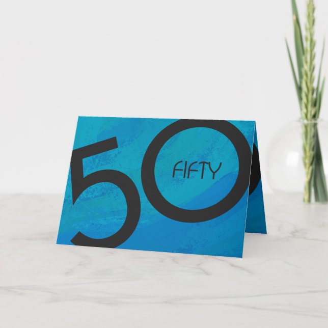Carte Bleu 50 Décennie Anniversaire (Devant)