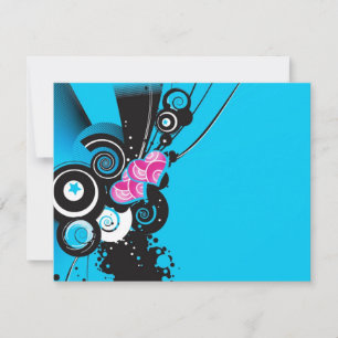 Carte bleu-arrière - plan-avec-formes