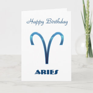Carte Bleu Baies Signes Zodiac Joyeux Anniversaire