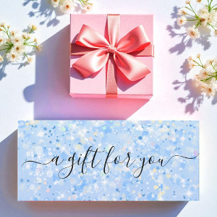 Carte Bleu blanc Parties scintillant cadeau d'affaires