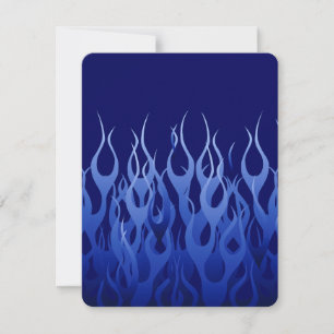 Carte Bleu cool sur Blue Racing Flames décorative