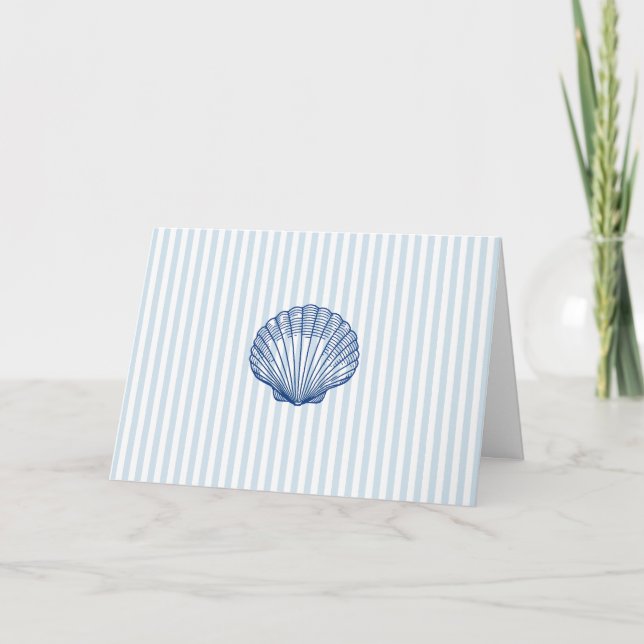 Carte Bleu de coquillage bleu marine (Devant)