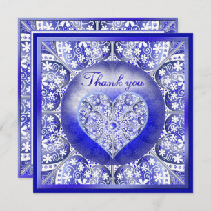 Carte Bleu de dentelle en céramique de Grèce