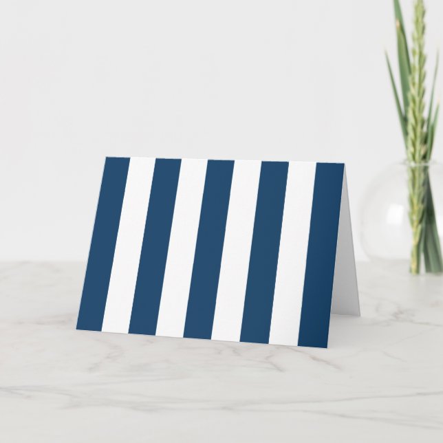 Carte Bleu de marine, Blancs, Motif rayé (Devant)