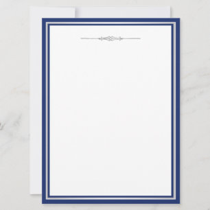 Carte Bleu et Argent Élégants