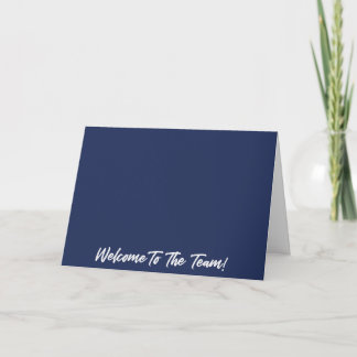 Carte Bleu et blanc Bienvenue à l'équipe Nouveau employé