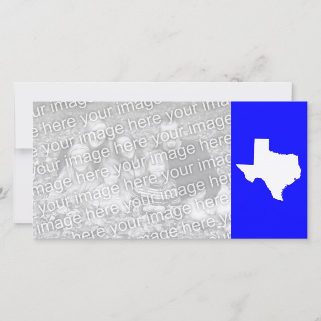 Carte Bleu et blanc Texas (Devant)