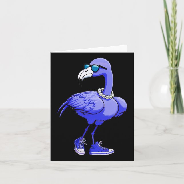 Carte Bleu Flamant rose Pearls Comma La Kamala Harris 20 (Devant)