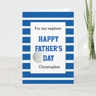 Carte Bleu Golf Personnalisé Fête des Pères Neveu