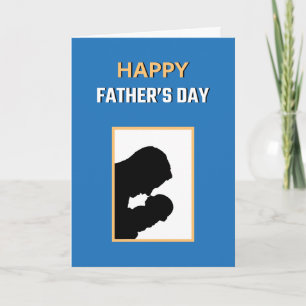 Carte Bleu Jaune Blanc Meilleur Papa Jamais Bonne Fête d