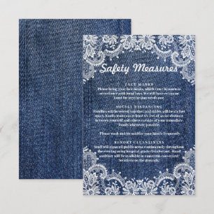 Carte Bleu Jean Denim Et Dentelle Mesures De Sécurité En