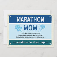Bleu Maman drôle Marathon Fête des Mères
