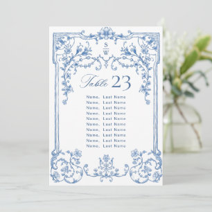 Carte Bleu Mariage Victorien Siège