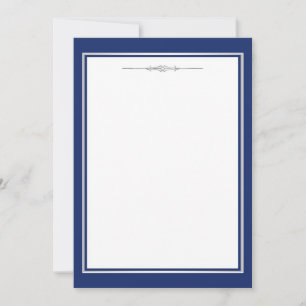 Carte Bleu Nuit et Argent Élégants