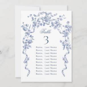 Carte Bleu Ornate Grace Victorian Siège Carte Cart