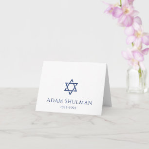 Carte Bleu ou toute couleur Star of David sympathie merc