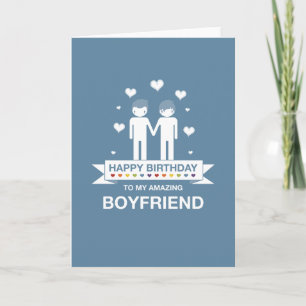 Carte Bleu Petit ami Extraordinaire Joyeux anniversa