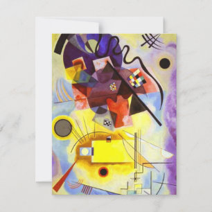 Carte Bleu rouge jaune Kandinsky peinture Abstraite