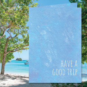 Carte Bleu Simple Bon Voyage Moderne