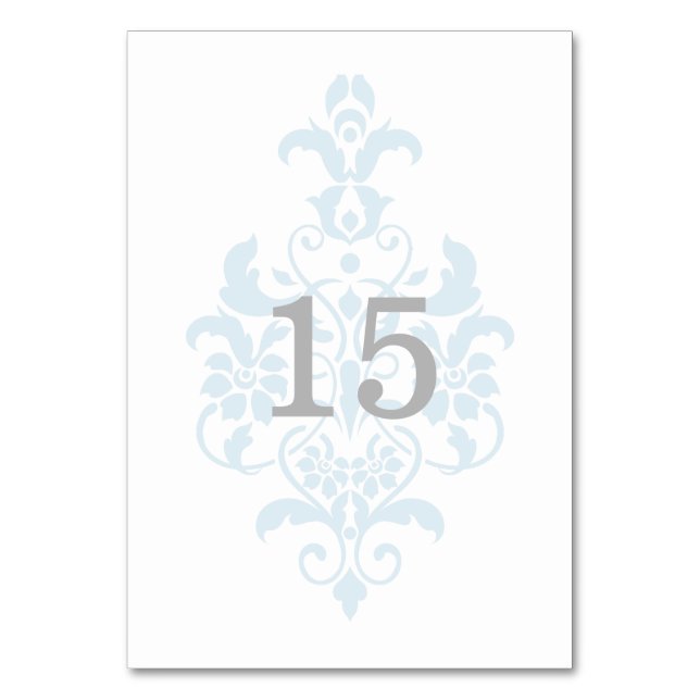 Carte Bleu Subtil Damask Table (Par défaut)