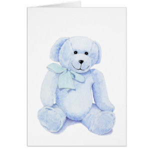 Carte Bleu Teddy Bear Blank