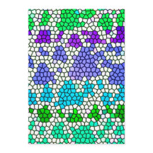 BLEU VERT BLANC TERRE OCEAN MOSAIC NUMÉRIQUE ARRIÈ