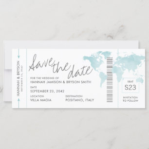 Carte Bleue Aqua Billet de carte d'embarquement En
