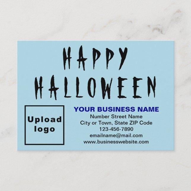 Carte Bleue Bleu Bleu Petit Halloween d'affaires (Devant)