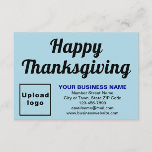 Carte Bleue Bleue Légère de Thanksgiving Business