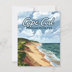 Carte bleue Cape Cod Beach Seashore Massachusetts