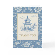 Carte bleue Chinoiserie