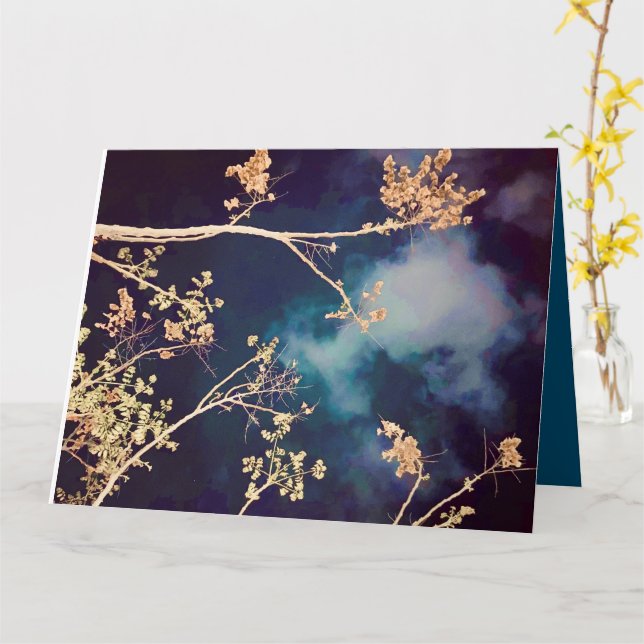 Carte bleue de minuit (Fleur jaune)