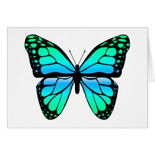 Carte bleue de papillon