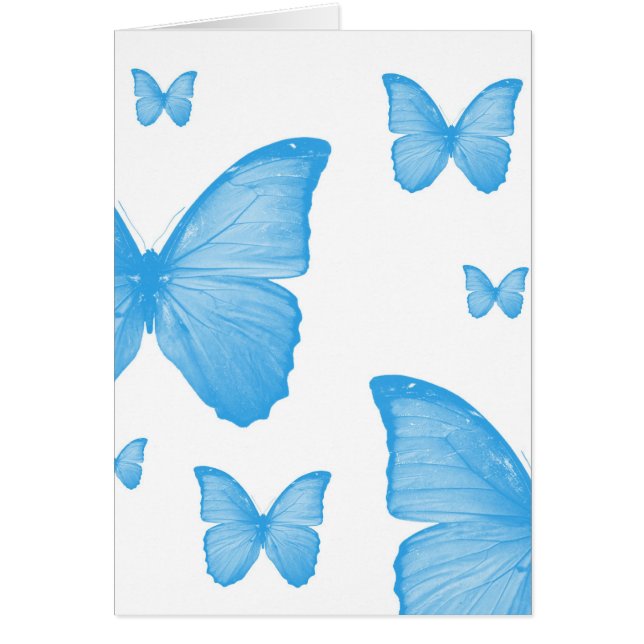 Carte bleue de papillon (Devant)