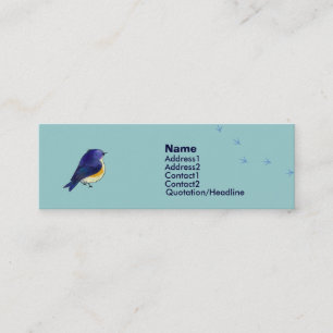 Carte bleue de profil de birdie