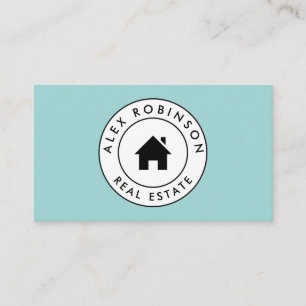 Carte bleue d'entreprise immobilière de logo de