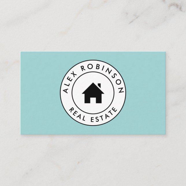 Carte bleue d'entreprise immobilière de logo de (Devant)