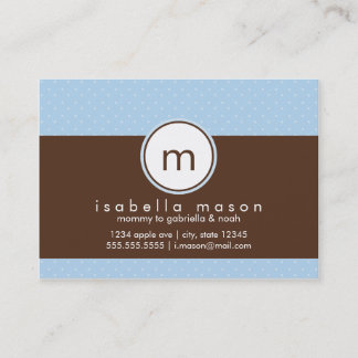 Carte bleue et Brown de maman de Polkadot