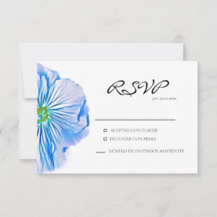 Carte bleue Floral Espagnol