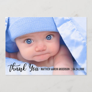 Carte bleue moderne S de nouveau bébé de Merci