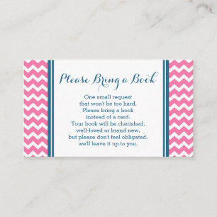 Carte bleue rose de demande de livre de baby