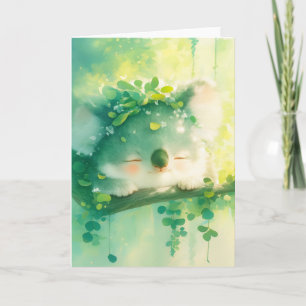 Carte Blissful Koala dans Leafy Paradise