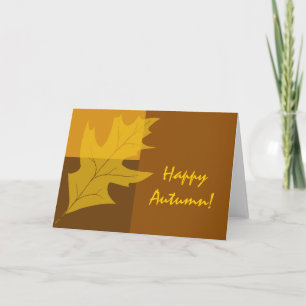 Carte Bloc de couleur automne Joyeux automne