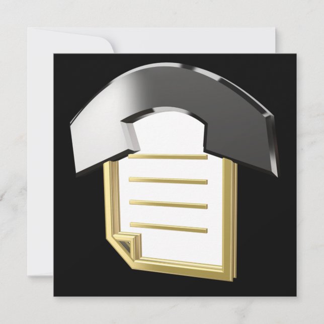 Carte Bloc-notes et téléphone (Devant)