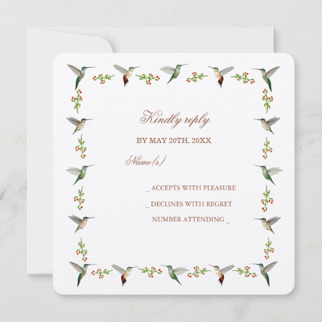 Carte Bloc-notes personnalisé pour colibri (Devant)