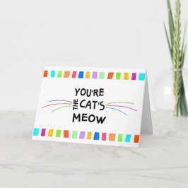 Carte Blocs de couleurs amusantes Cat's Meow Birthday Ge