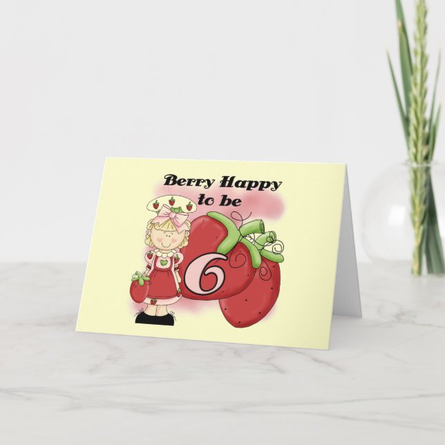 Carte Blond Berry 6e Anniversaire T-shirts et cadeaux (Devant)