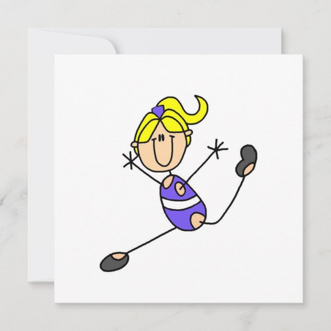 Carte Blond Girl Gymnast (Devant)