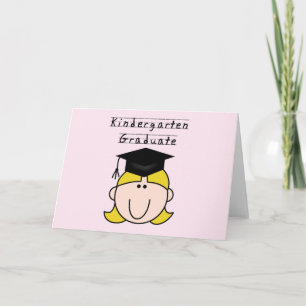 Carte Blond Girl Kindergarten Graduate
